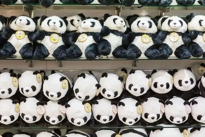Framed Print : Panda stuffed toys at the Taipei Zoo Giant Panda House in Taiwan Framed Print : Panda stuffed toys at the Taipei Zoo Giant Panda House in Taiwan