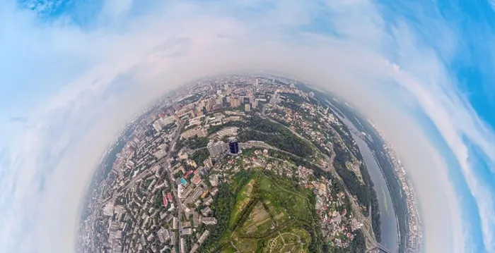 Framed Print : Panorama of 180 degrees of the National Botanical Garden in Kiev. Aerial view Framed Print : Panorama of 180 degrees of the National Botanical Garden in Kiev. Aerial view
