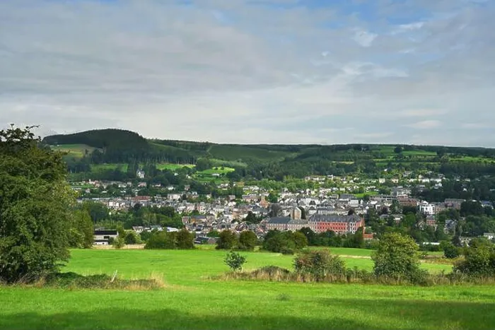 Framed Print : Panorama on the Abbey of Stavelot in the Belgian Ardennes Framed Print : Panorama on the Abbey of Stavelot in the Belgian Ardennes