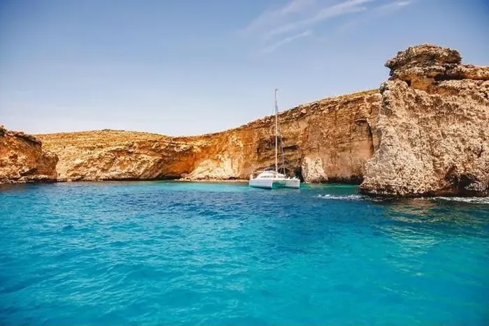 Framed Print : Panorama beach Blue Lagoon Comino Malta. Rocky coast with window and arch Mediterranean Sea Framed Print : Panorama beach Blue Lagoon Comino Malta. Rocky coast with window and arch Mediterranean Sea