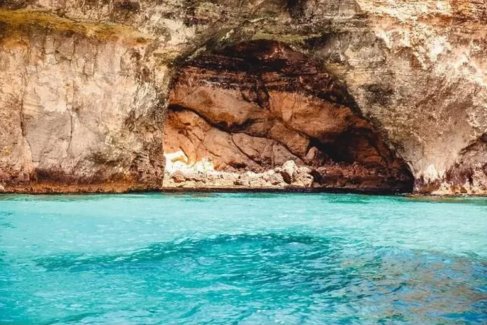 Framed Print : Panorama beach Blue Lagoon Comino Malta. Rocky coast with window and arch Mediterranean Sea Framed Print : Panorama beach Blue Lagoon Comino Malta. Rocky coast with window and arch Mediterranean Sea