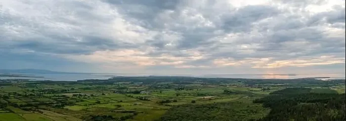 Framed Print : Panorama coastal landscape view of County Sligo and Donegal Bay in evening light under a cloudy sky Framed Print : Panorama coastal landscape view of County Sligo and Donegal Bay in evening light under a cloudy sky