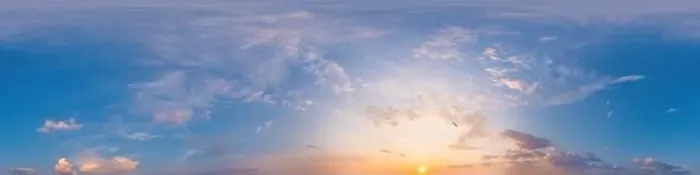 Framed Print : Panorama of a dark blue sunset sky with pink Cirrus clouds Framed Print : Panorama of a dark blue sunset sky with pink Cirrus clouds