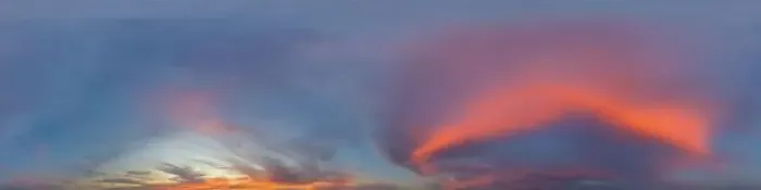 Framed Print : Panorama of a dark blue sunset sky with pink Cumulus clouds Framed Print : Panorama of a dark blue sunset sky with pink Cumulus clouds