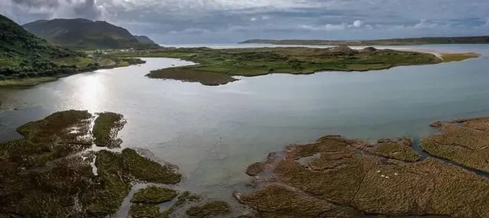 Framed Print : A panorama drone landscape view of Loughros Beg Bay Framed Print : A panorama drone landscape view of Loughros Beg Bay