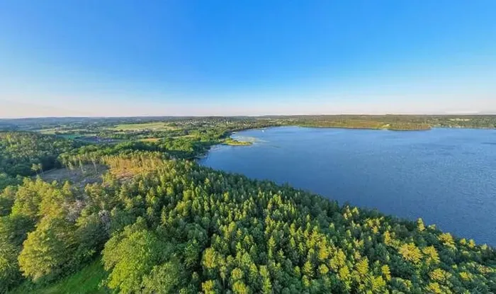 Framed Print : Panorama of the forest and lake by Satila village in sweden Framed Print : Panorama of the forest and lake by Satila village in sweden