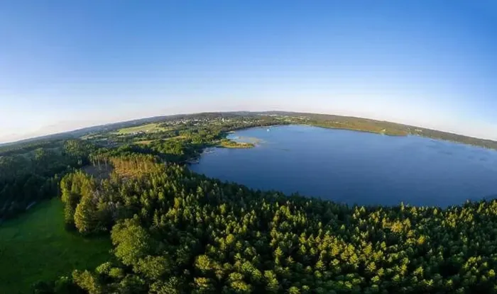 Framed Print : Panorama of the forest and lake by Satila village in sweden Framed Print : Panorama of the forest and lake by Satila village in sweden