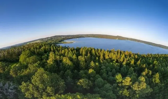 Framed Print : Panorama of the forest and lake by Satila village in sweden Framed Print : Panorama of the forest and lake by Satila village in sweden