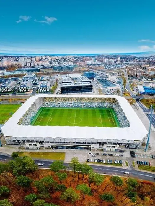 Framed Print : panorama of Gdynia with a view of the football stadium Framed Print : panorama of Gdynia with a view of the football stadium
