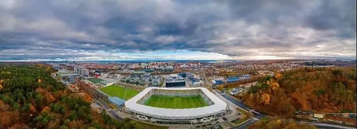 Framed Print : panorama of Gdynia with a view of the football stadium Framed Print : panorama of Gdynia with a view of the football stadium