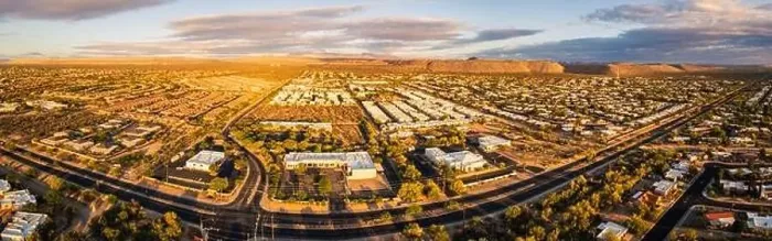Framed Print : Panorama of homes in Green Valley Arizona during bright sunrise Framed Print : Panorama of homes in Green Valley Arizona during bright sunrise