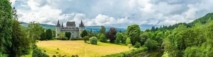 Framed Print : Panorama of Inveraray Castle, Clan Campbell, Loch Fyne, Argyll, Scotland, UK Framed Print : Panorama of Inveraray Castle, Clan Campbell, Loch Fyne, Argyll, Scotland, UK