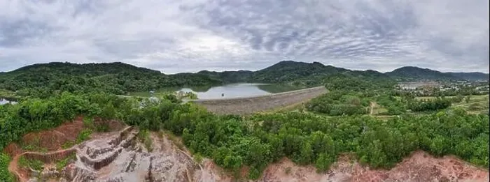 Framed Print : Panorama landscape Aerial view drone shot of scenery mountain range tropical rainforest in thailand Framed Print : Panorama landscape Aerial view drone shot of scenery mountain range tropical rainforest in thailand