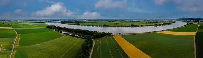 Framed Print : Panorama landscape from the air in the Bavarian Danube area with cloudy summer sky Framed Print : Panorama landscape from the air in the Bavarian Danube area with cloudy summer sky