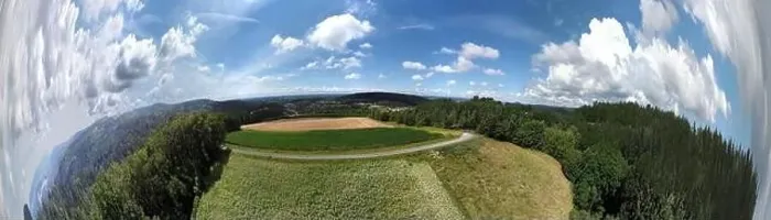 Framed Print : Panorama landscape from the air in the Bavarian Danube area with cloudy summer sky Framed Print : Panorama landscape from the air in the Bavarian Danube area with cloudy summer sky