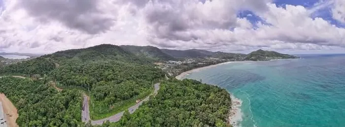Framed Print : Panorama landscape nature view from Drone camera Framed Print : Panorama landscape nature view from Drone camera
