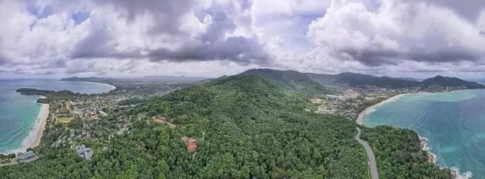 Framed Print : Panorama landscape nature view from Drone camera Framed Print : Panorama landscape nature view from Drone camera