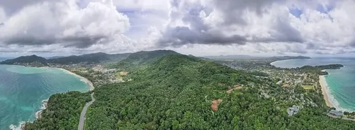 Framed Print : Panorama landscape nature view from Drone camera Framed Print : Panorama landscape nature view from Drone camera