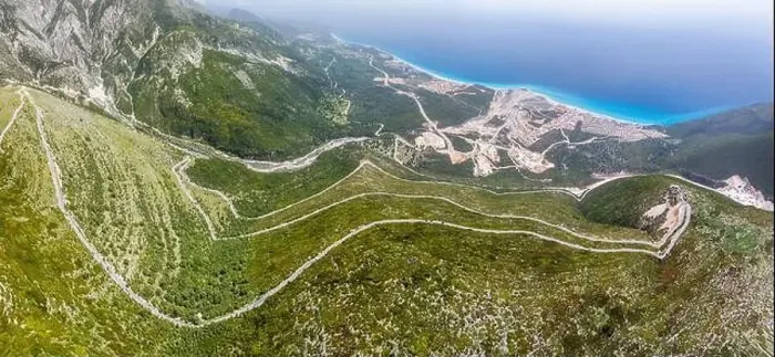 Framed Print : Panorama of Llogara Pass from a drone, Panorama Llogara, Ceraunian Mountains, Albania Framed Print : Panorama of Llogara Pass from a drone, Panorama Llogara, Ceraunian Mountains, Albania