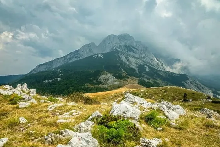 Framed Print : Panorama of Maglic mountain peak the highest summit of Bosnia and Herzegovina, Sutjeska national park