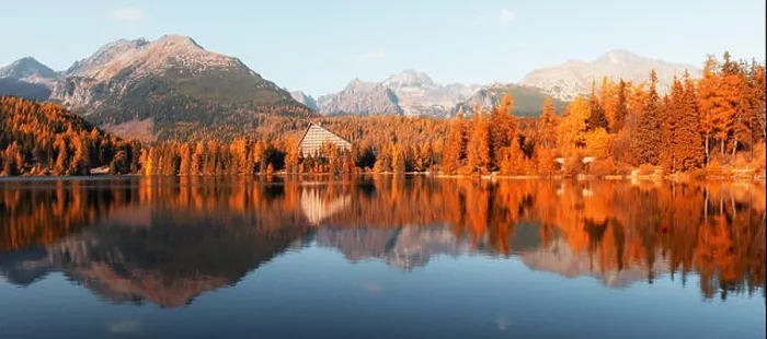 Framed Print : Panorama of mountain lake Strbske pleso (Strbske lake) in autumn time, Slovakia Framed Print : Panorama of mountain lake Strbske pleso (Strbske lake) in autumn time, Slovakia