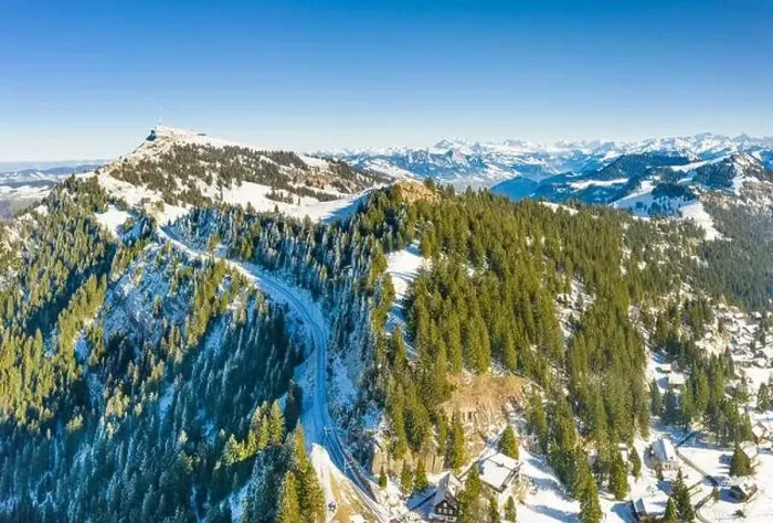 Framed Print : Panorama of the mountain of Rigi in Switzerland. Aerial view. Drone shooting Framed Print : Panorama of the mountain of Rigi in Switzerland. Aerial view. Drone shooting