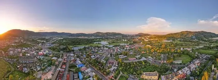 Framed Print : Panorama nature view Aerial view of Kathu district Phuket Thailand from Drone camera High angle view Framed Print : Panorama nature view Aerial view of Kathu district Phuket Thailand from Drone camera High angle view