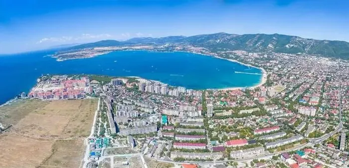 Framed Print : Panorama of the resort of Gelendzhik with a drone Framed Print : Panorama of the resort of Gelendzhik with a drone