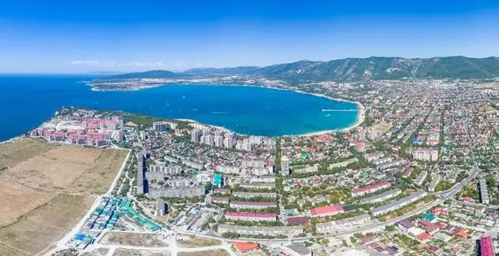 Framed Print : Panorama of the resort of Gelendzhik with a drone Framed Print : Panorama of the resort of Gelendzhik with a drone