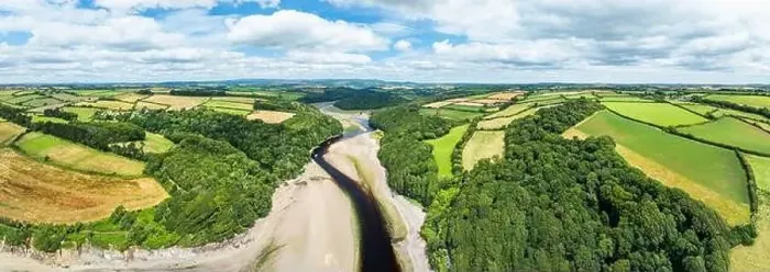 Framed Print : Panorama of River Emme and Red Cove from a drone, Mothecombe, Plymouth, South Devon, England, Europe Framed Print : Panorama of River Emme and Red Cove from a drone, Mothecombe, Plymouth, South Devon, England, Europe