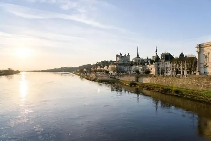 Framed Print : Panorama of Saumur skyline with medieval castle and churches, old town centre and bridge along the Loire river, France Framed Print : Panorama of Saumur skyline with medieval castle and churches, old town centre and bridge along the Loire river, France