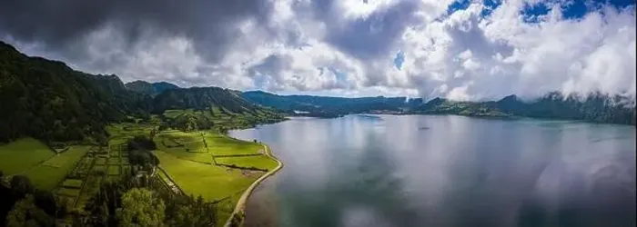 Framed Print : Panorama from Sete Cidades to Sao Miguel Framed Print : Panorama from Sete Cidades to Sao Miguel