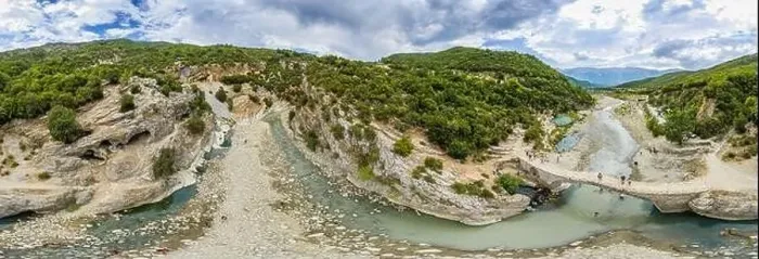 Framed Print : Panorama of thermal springs in Canyon Langarica in Albania, Europe, Summer 2022 Framed Print : Panorama of thermal springs in Canyon Langarica in Albania, Europe, Summer 2022