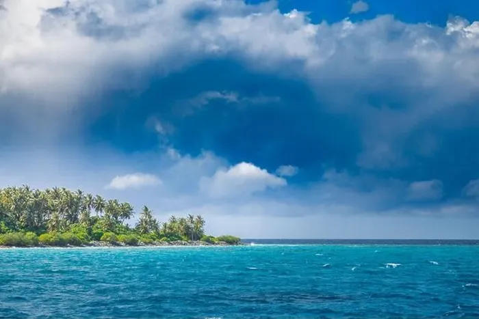 Framed Print : Panorama of tropical island with coconut palm trees on sandy beach. Maldives, Indian Ocean Framed Print : Panorama of tropical island with coconut palm trees on sandy beach. Maldives, Indian Ocean