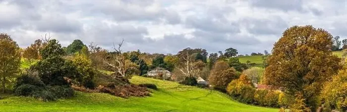 Framed Print : Panorama over Ugbrooke House and Gardens from a drone in Autumn Colors, Exeter, Devon, England, Europe Framed Print : Panorama over Ugbrooke House and Gardens from a drone in Autumn Colors, Exeter, Devon, England, Europe