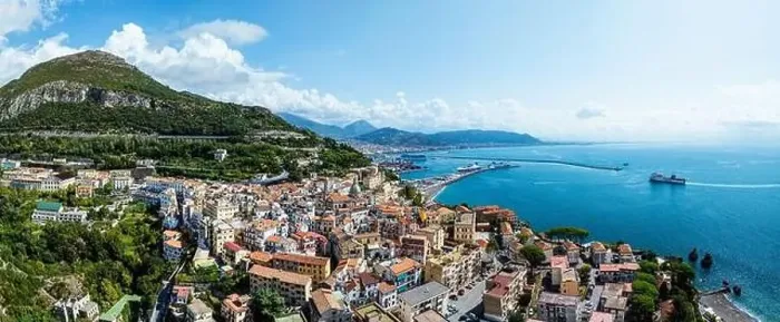 Framed Print : Panorama of Vietri sul Mare from a drone, Amalfi Coast, Salerno, Campania, Italy Framed Print : Panorama of Vietri sul Mare from a drone, Amalfi Coast, Salerno, Campania, Italy
