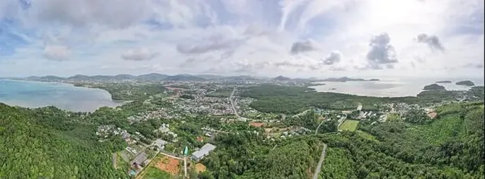 Framed Print : Panorama view Aerial view of Phuket island Thailand from Drone camera High angle view Framed Print : Panorama view Aerial view of Phuket island Thailand from Drone camera High angle view
