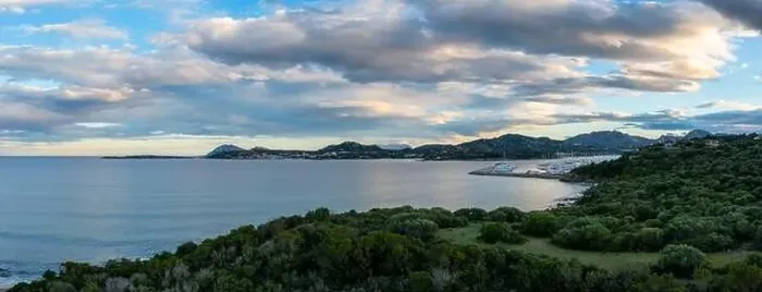 Framed Print : A panorama view of the coast and harbor of Portisco in Sardinia Framed Print : A panorama view of the coast and harbor of Portisco in Sardinia