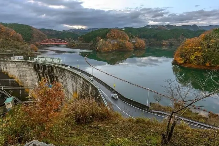 Framed Print : Panorama view at Shorenji Dam and Lake Shorenji in Mie Prefecture Framed Print : Panorama view at Shorenji Dam and Lake Shorenji in Mie Prefecture