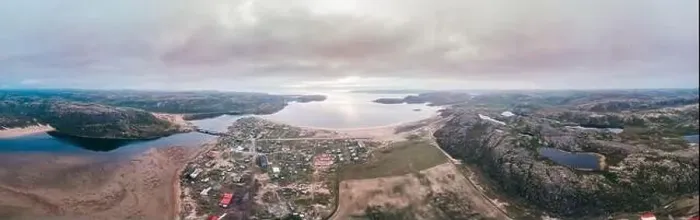 Framed Print : Panorama of village Teriberka Murmansk Russia. Aerial top view Framed Print : Panorama of village Teriberka Murmansk Russia. Aerial top view