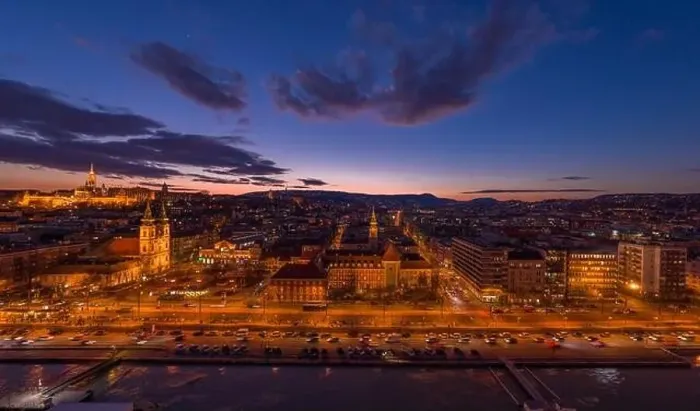 Framed Print : Panoramic aerial drone shot of Church of Stigmatisation of Saint Francis by Danube in Budapest sunset Framed Print : Panoramic aerial drone shot of Church of Stigmatisation of Saint Francis by Danube in Budapest sunset