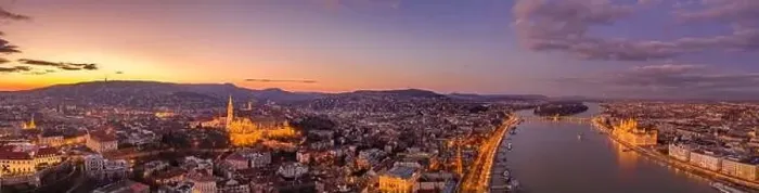 Framed Print : Panoramic aerial drone shot of lighted Matthias Churh Buda castle Fisherman's Bastion by Danube in Budapest sunset Framed Print : Panoramic aerial drone shot of lighted Matthias Churh Buda castle Fisherman's Bastion by Danube in Budapest sunset