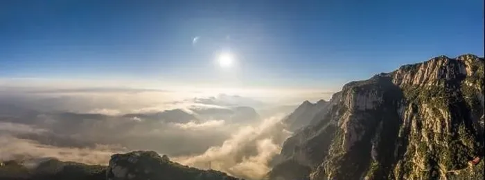 Framed Print : Panoramic aerial drone shot of morning clouds over Montserrat mountain near Barcelona Framed Print : Panoramic aerial drone shot of morning clouds over Montserrat mountain near Barcelona