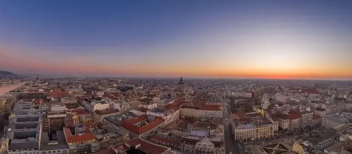 Framed Print : Panoramic aerial drone shot of St. Stephen Basilica at Budapest dawn sunrise in morning Framed Print : Panoramic aerial drone shot of St. Stephen Basilica at Budapest dawn sunrise in morning