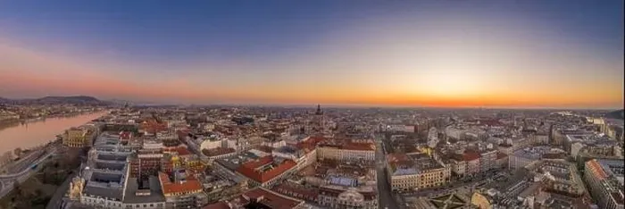 Framed Print : Panoramic aerial drone shot of St. Stephen Basilica at Budapest