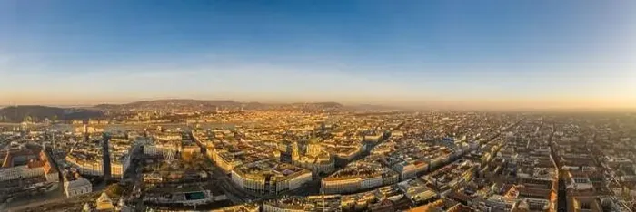 Framed Print : Panoramic aerial drone shot of St. Stephen Basilica at Budapest dawn sunrise in morning Framed Print : Panoramic aerial drone shot of St. Stephen Basilica at Budapest dawn sunrise in morning