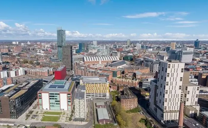 Framed Print : Panoramic aerial image of Beetham Tower Framed Print : Panoramic aerial image of Beetham Tower