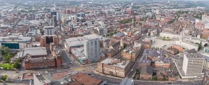 Framed Print : Panoramic aerial image of Leeds city centre, Yorkshire, UK taken over Merrion Way Framed Print : Panoramic aerial image of Leeds city centre, Yorkshire, UK taken over Merrion Way