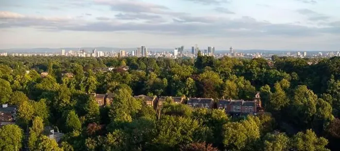 Framed Print : Panoramic aerial image of Manchester skyline photographed from Prestwich, Greater Manchester Framed Print : Panoramic aerial image of Manchester skyline photographed from Prestwich, Greater Manchester