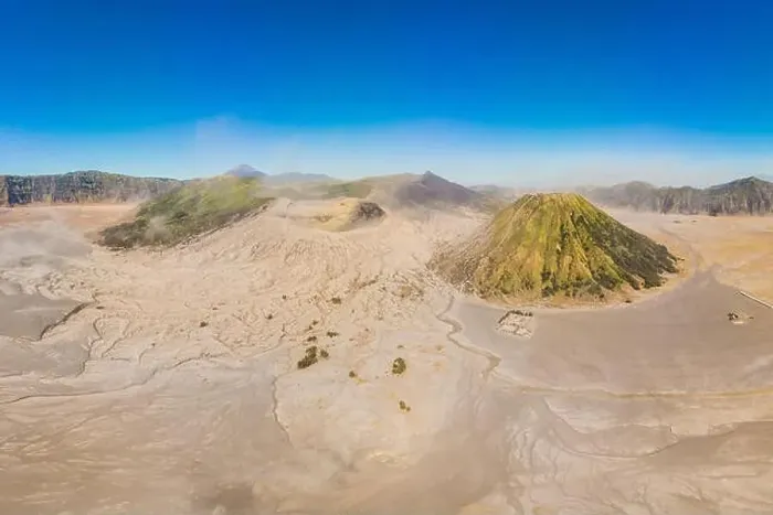 Framed Print : Panoramic Aerial shot of the Bromo volcano and Batok volcano at the Bromo Tengger Semeru National Park on Java Island Framed Print : Panoramic Aerial shot of the Bromo volcano and Batok volcano at the Bromo Tengger Semeru National Park on Java Island